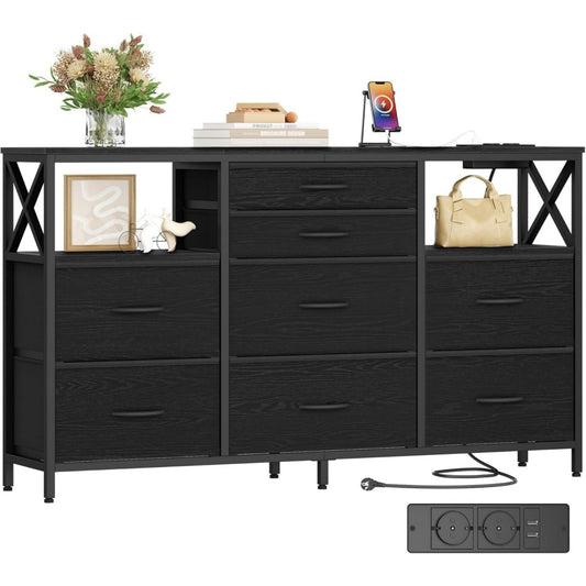 Gris fonce commode 30 x 140 x 86 cm