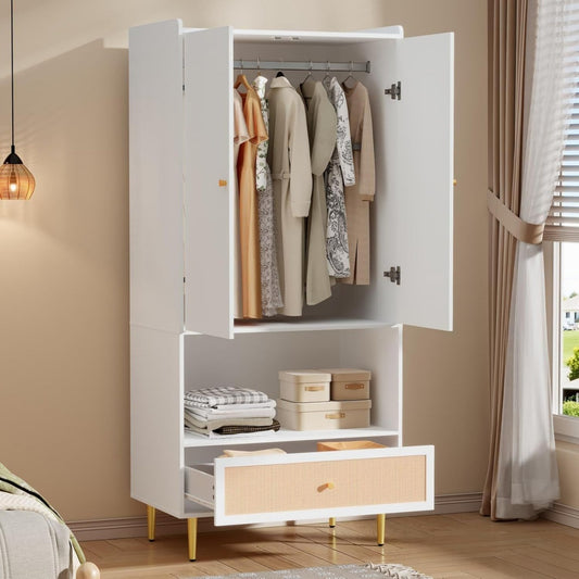 Armoire de rangement beige en acier 48 x 80 x 175 cm