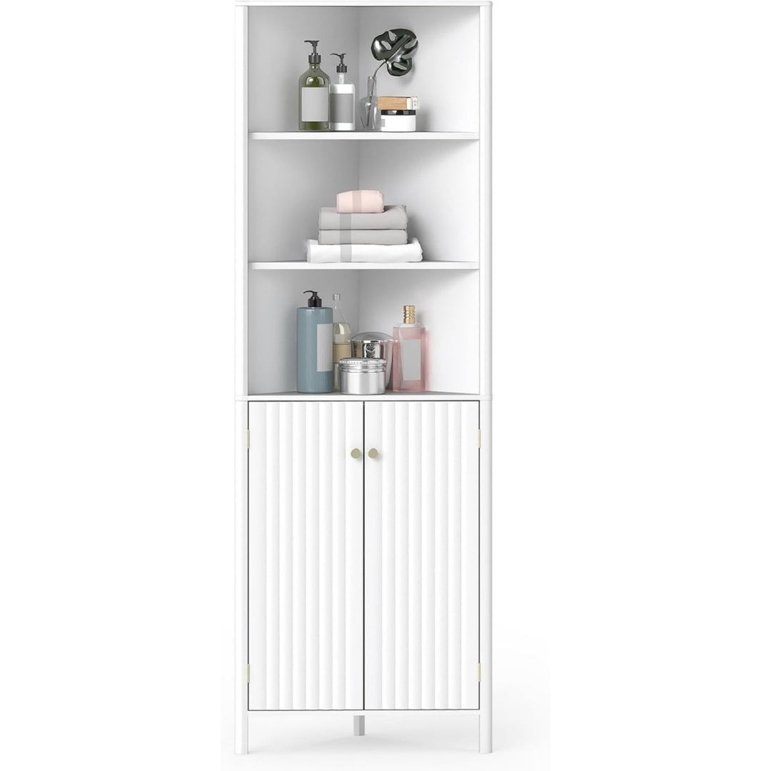 Meuble de rangement design moderne gris clair en bois d'ingenierie