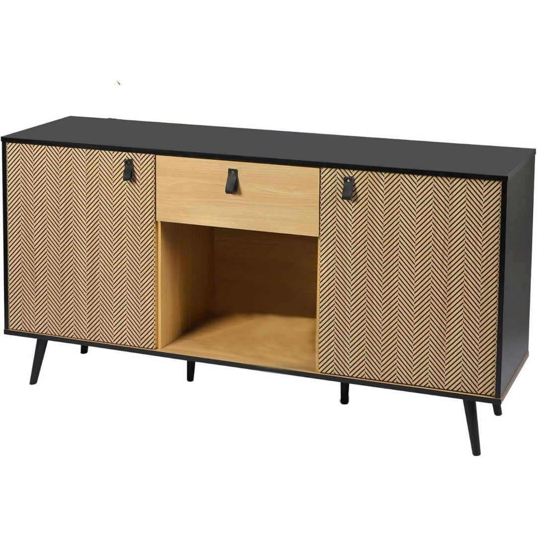 Buffet marron avec 2 portes