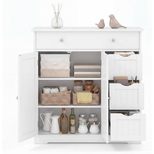 Meuble large 80 x 82 cm en bois gris clair