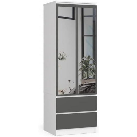Armoire gris authentique moderne 180 x 60 x 51 cm