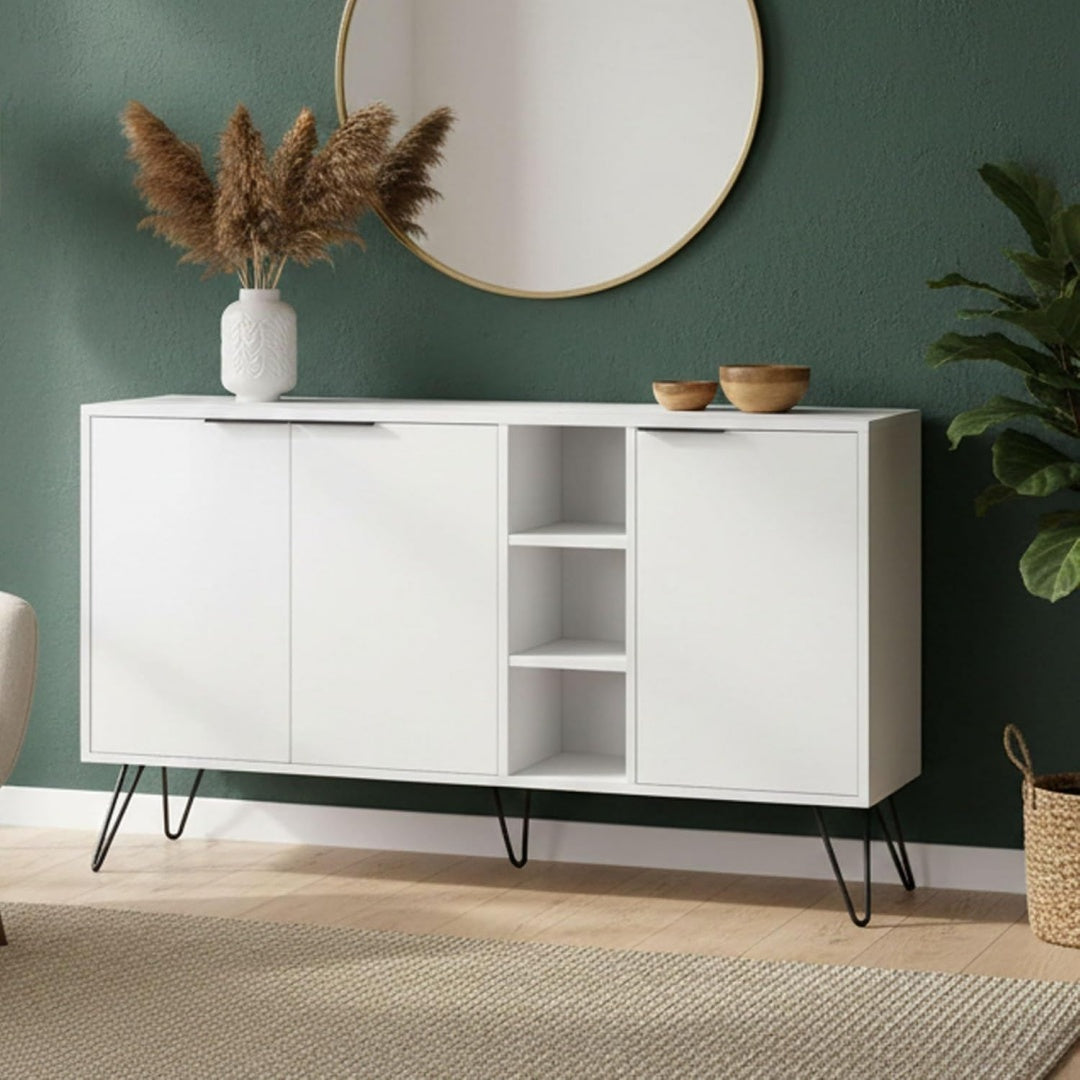 Fabrication durable, meuble de rangement gris en panneau de particules