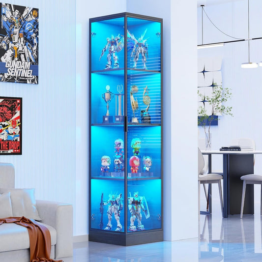 Esprit rustique bleue armoire vitree en verre