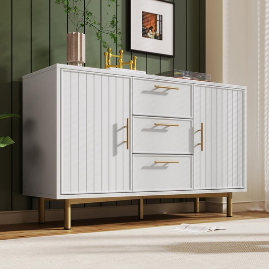 Style Contemporain, commode gris clair (120 x 75 x 40 cm)