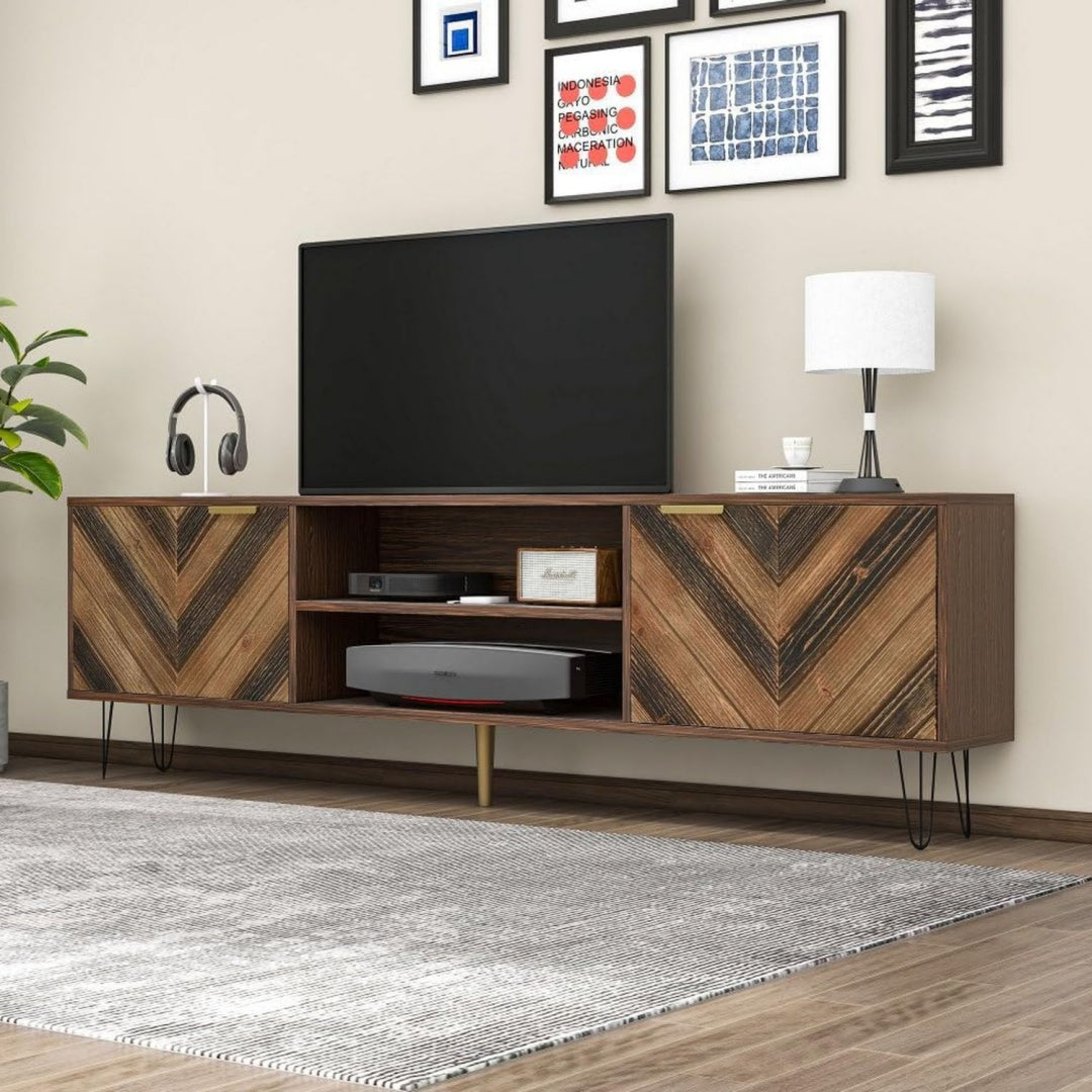 Allure Moderne, banc TV gris clair 155 x 38 x 48 cm