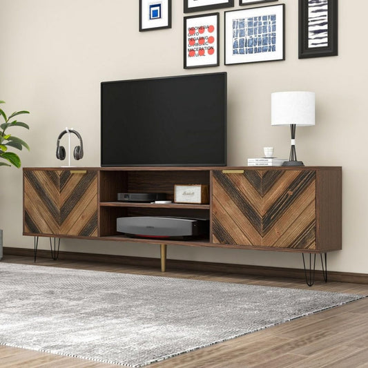 Allure Moderne, banc TV gris clair 155 x 38 x 48 cm