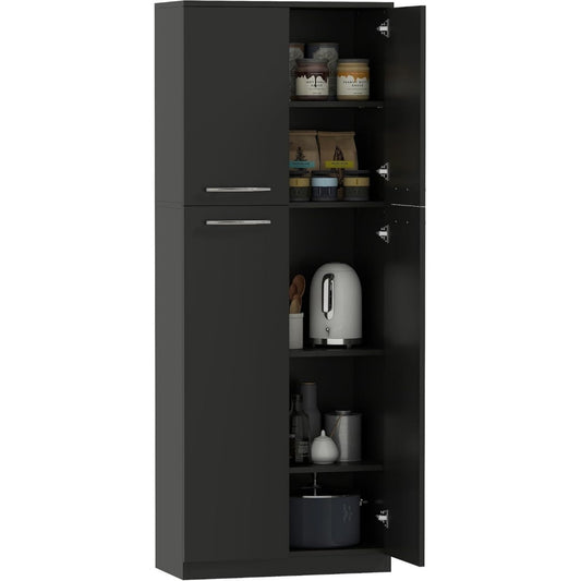 Buffet en MDF noir, contemporain, rangement pratique