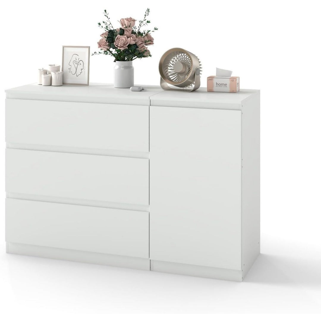 Table de chevet gris clair pour la chambre