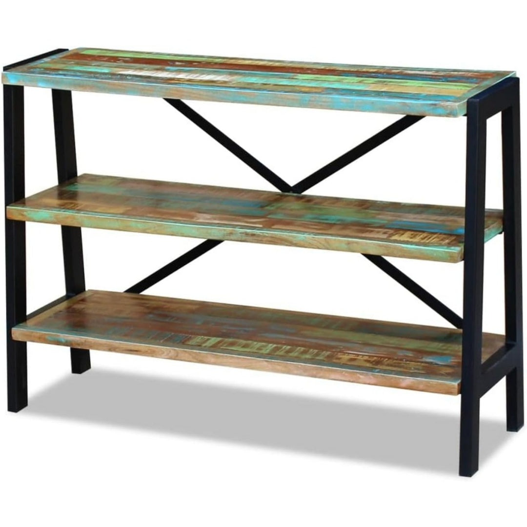 Atout bois massif, console entree gris en bois