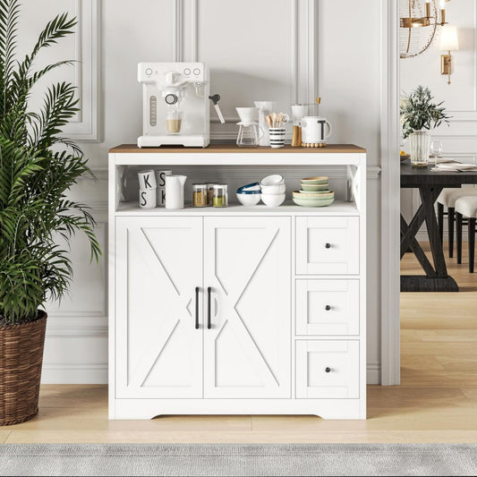 Polyvalent, meuble de rangement gris clair en bois style rustique