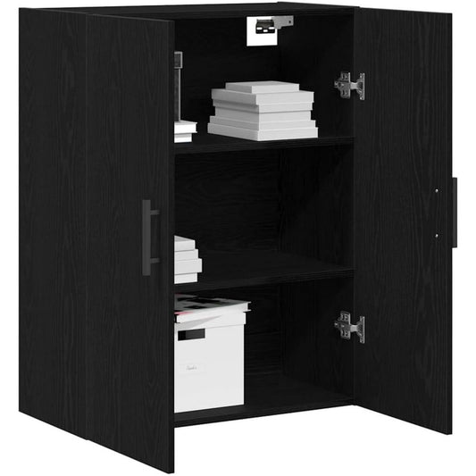 etagere en bois noir 2 portes