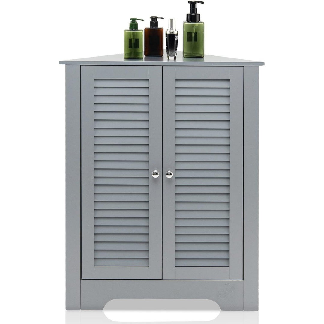 Colonne de rangement gris 2 etageres, ideal pour salon et cuisine