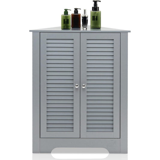 Colonne de rangement gris 2 etageres, ideal pour salon et cuisine